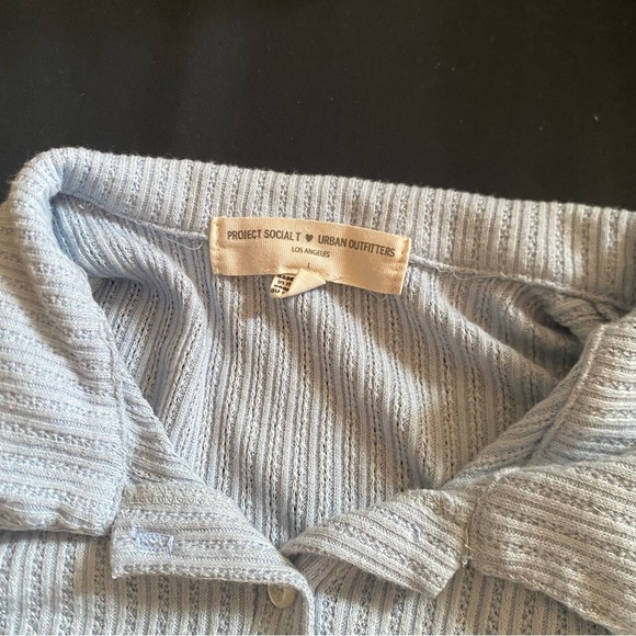 Urban Outfitters Pointelle Polo Top - Picture 2 of 3